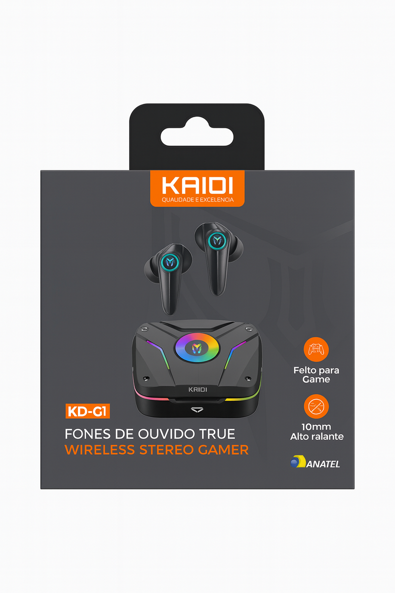 Fone De Ouvido Kaidi KD-G1 Sem Fio Bluetooth
