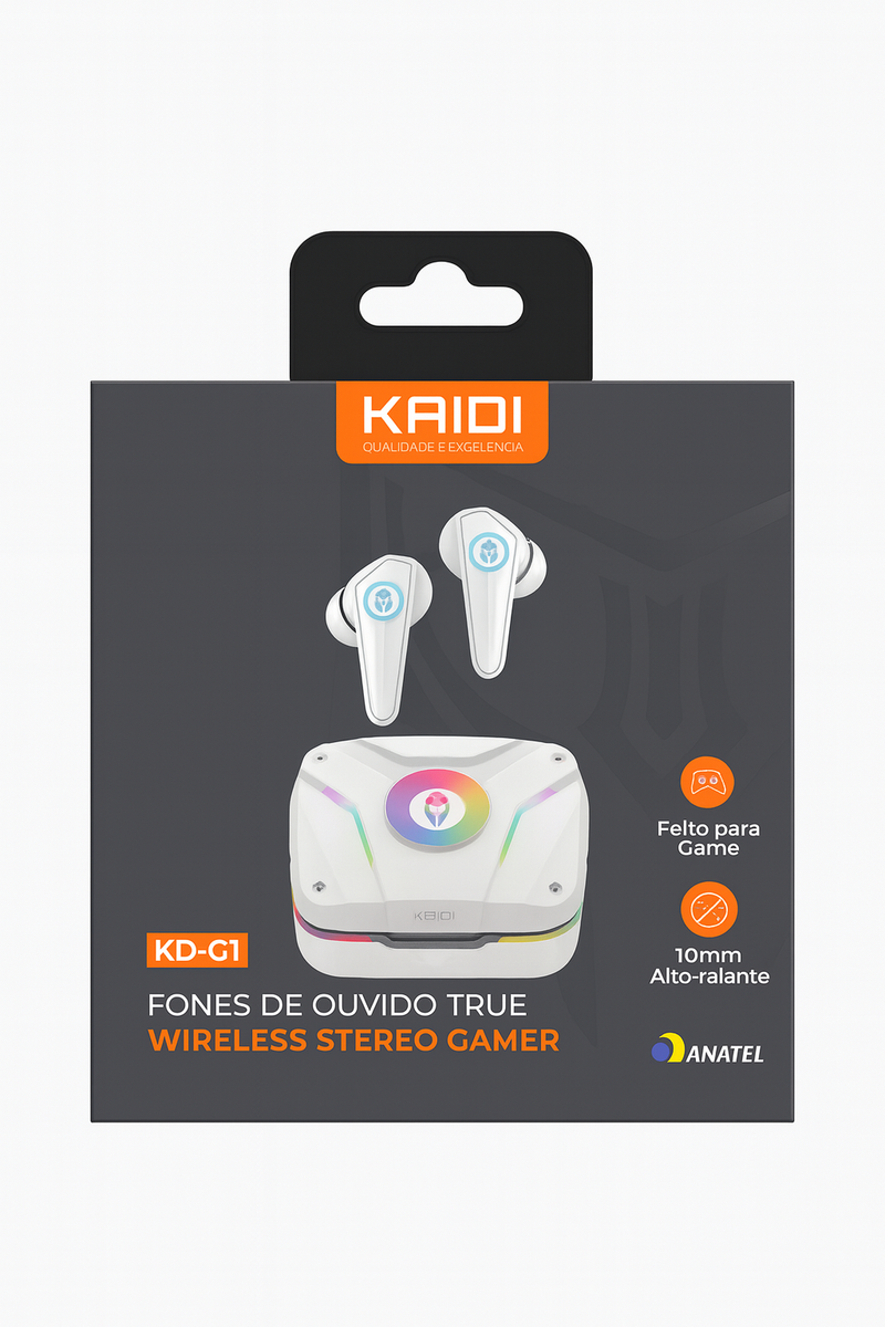 Fone De Ouvido Kaidi KD-G1 Sem Fio Bluetooth