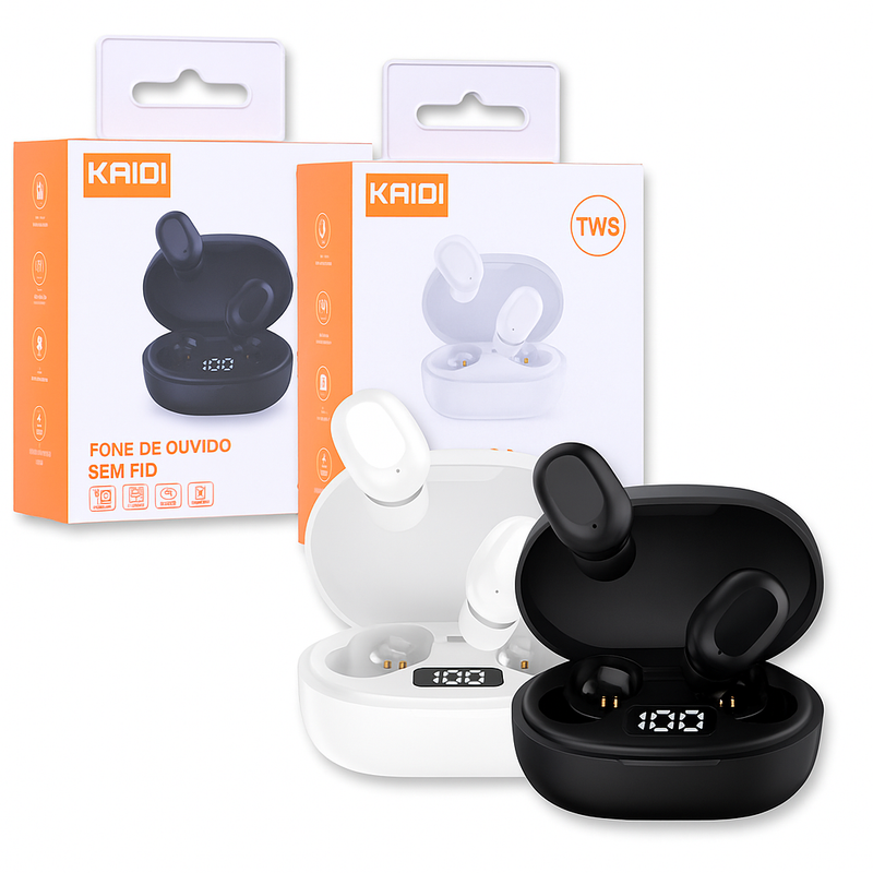 Fone de Ouvido Sem Fio Kaidi TWS KD-7101 - 7392